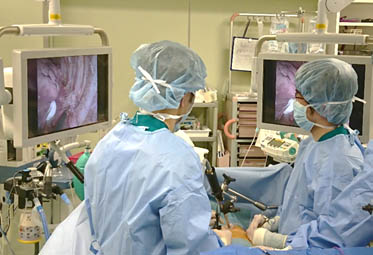 当科の全肺がん手術の90％以上は胸腔鏡手術で行われています。